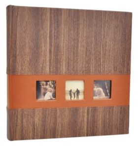 Album na zdjęcia w formacie 10x15/200 LIFESTYLE - Brązowy - imitacja drewna - ekoskóra