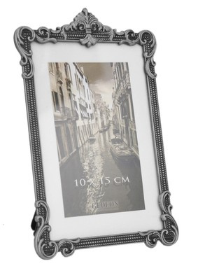 Mosiężna ramka na zdjęcia w formacie 10x15 cm - kolor srebrny  - RM2446S