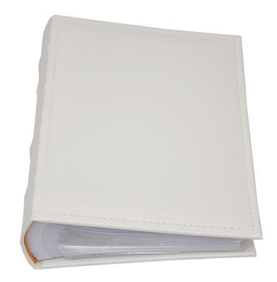 Album na 100 zdjęć do wsuwania w rozmiarze 15x21 cm - WHITE - ekoskóra - biały/kremowy
