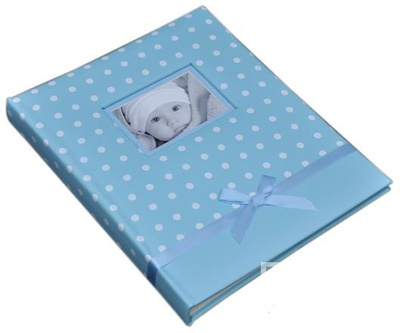 Album tradycyjny DBCS10 - DOTS - Niebieski - Kremowe Karty