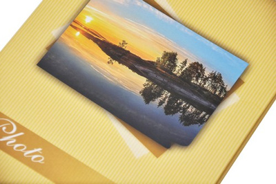 Album na zdjęcia 200 zdjęć w rozmiarze 10x15 cm  NATUR-MIX - 10x15/200 - klejony - żółty - widoczki
