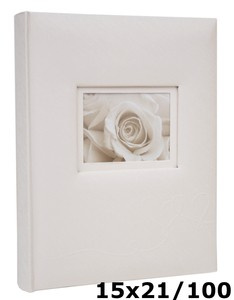 Album na zdjęcia na 100 zdjęć w rozmiarze 15x21 cm LOVE WHITE - Biały