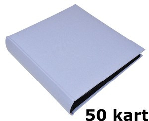 Album na zdjęcia do wklejania tradycyjny DBCL50 - LINEN SKY - Błękit - 50 kart 100 stron - CZARNE KARTY