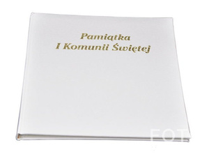 Album tradycyjny DBCSS10PK-1 Pamiątka Komunii Świętej - Biały - Białe Karty