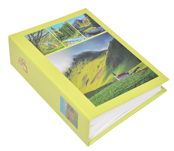 Album na 100 zdjęć w rozmiarze 10x15 cm do wsuwania - 10x15/100 SUM - klejony - Zielony - widoczki