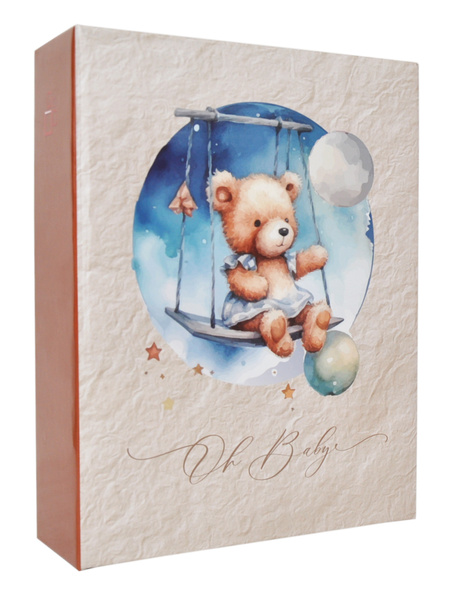 Album na 304 zdjęcia do wsuwania w rozmiarze 10x15 cm - 10x15/304 OH BABY - klejony - brązowy - dziecięcy