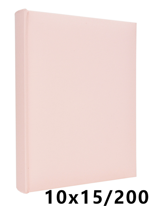 Album na zdjęcia w rozmiarze 10x15 cm - 200 zdjęć do wsuwania - LINEN PINK - różowy  - płótno