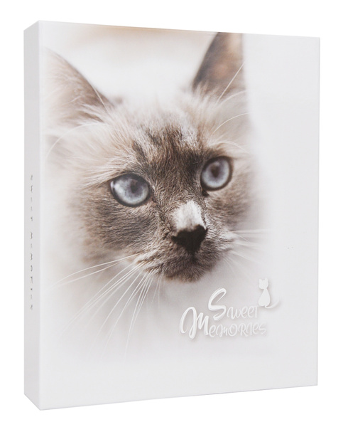 Album na 200 zdjęć do wsuwania w rozmiarze 10x15 cm - 10x15/200 PUPIL - klejony - biały - Kotek
