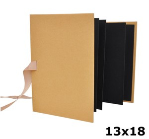 Album na zdjęcia harmonijka jamnik na 12 zdjęć w rozmiarze 13x18 cm  - LAPORELLO - Beżowy - struktura drewna