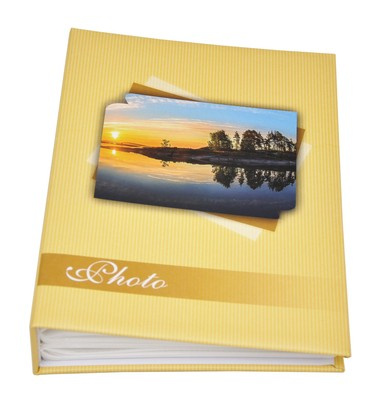 Album na zdjęcia 200 zdjęć w rozmiarze 10x15 cm  NATUR-MIX - 10x15/200 - klejony - żółty - widoczki