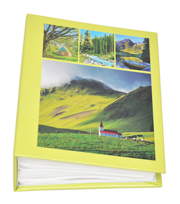 Album na 100 zdjęć w rozmiarze 10x15 cm do wsuwania - 10x15/100 SUM - klejony - Zielony - widoczki