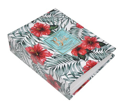 Album na 100 zdjęć w rozmiarze 10x15 cm do wsuwania - 10x15/100 FLOWER 10 - klejony - zielony - kwiaty