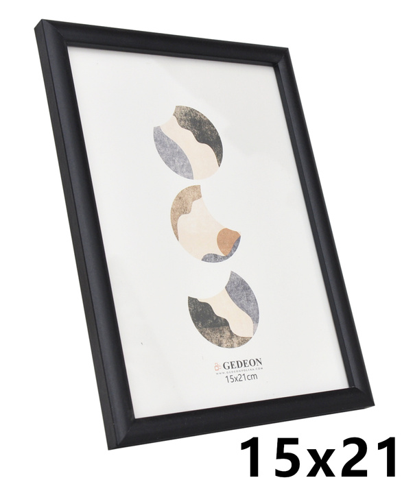 Ramka drewnopodobna - naturalna - format 15x21 cm- kolor czarny - K315 - drewno okleinowane