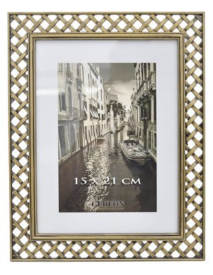 Mosiężna ramka na zdjęcia w formacie 10x15 cm - kolor stare złoto  - RM0946G