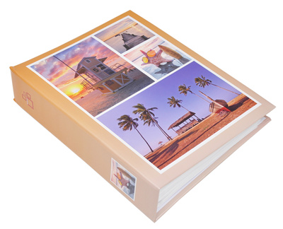 Album na zdjęcia w rozmiarze 10x15 - 200 zdjęć do wsuwania - 10x15/200 SUNSET - Pomarańczowy - widoczki 