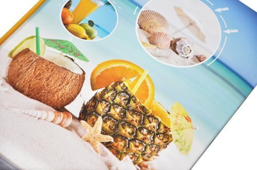 Album na 200 zdjęć do wsuwania w rozmiarze 10x15 cm SANDS Żółty widoczki - Wakacyjny motyw - wakacje ananas kokos drinki