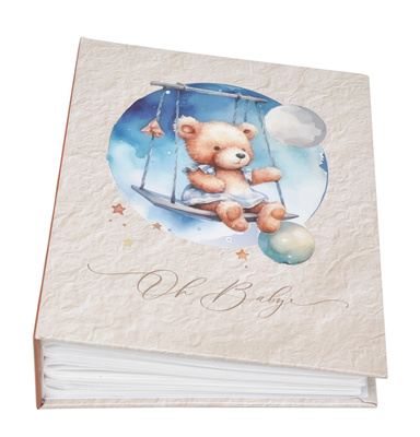 Album na 304 zdjęcia do wsuwania w rozmiarze 10x15 cm - 10x15/304 OH BABY - klejony - brązowy - dziecięcy