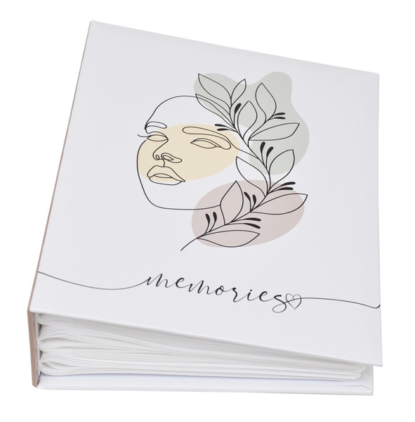 Album na zdjęcia 304 zdjęcia w rozmiarze 10x15 cm FACE - 10x15/304 - klejony - kremowy - nowoczesny motyw