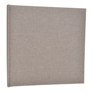 Album na zdjęcia do wklejania - tradycyjny DBCSS20 LINEN BEIGE - Beżowy - CZARNE KARTY - 40 kart 20 stron - materiałowa okładka