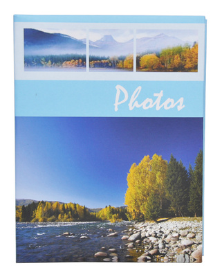 Album na 100 zdjęć w rozmiarze 10x15 cm do wsuwania - 10x15/100 SUMMER 1- klejony - niebieski - widoczki