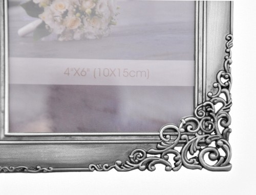 Mosiężna ramka na zdjęcia w formacie 13x18 cm - kolor stare srebro - PF0146