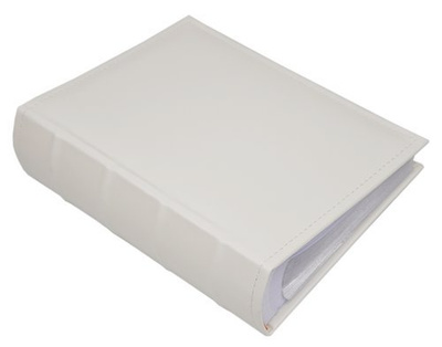 Album na 100 zdjęć do wsuwania w rozmiarze 15x21 cm - WHITE - ekoskóra - biały/kremowy