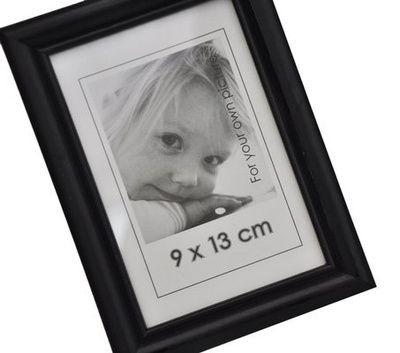 Ramka 9x13 cm Drewniana - kolor czarny