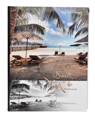 Album na zdjęcia w rozmiarze 10x15 cm - 200 zdjęć do wsuwania - SUMMER 7- wielobarwny - plaża - palmy