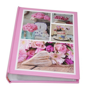 Album na zdjęcia w rozmiarze 10x15 cm - 200 zdjęć do wsuwania - FLORIDO - różowy - Kwiaty