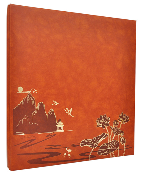 Wyrafinowany Album na 500 zdjęć do wsuwania w formacie 10x15 cm - 10x15/500 LOTUS POND BROWN- brązowy - ekoskóra