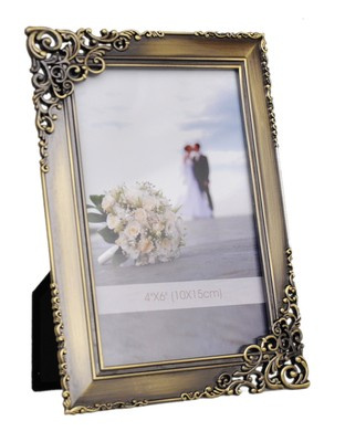 Mosiężna ramka na zdjęcia w formacie 13x18 cm - kolor stare złoto - PF0246