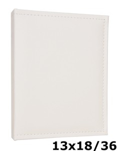 Album na 36 zdjęć w rozmiarze 13x18 cm do wsuwania 13x18/36 WHITE - biały - ekoskóra