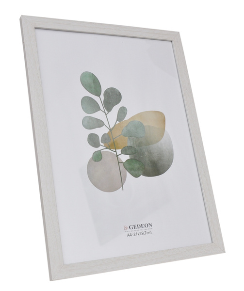 Ramka drewnopodobna - naturalna - format A4 21x29,7 cm - kolor naturalny kremowy - D1821