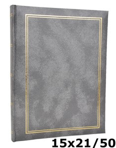 Album na 50 zdjęć do wsuwania w formacie 15x21 cm - 15x21/50 CLASSIC - Szary