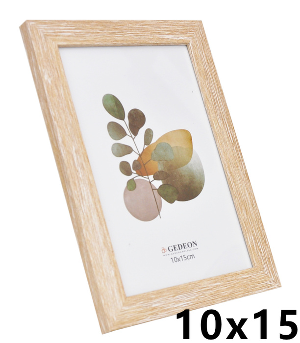 Ramka drewnopodobna - naturalna - format 10x15 cm- kolor naturalny jasny - D1310