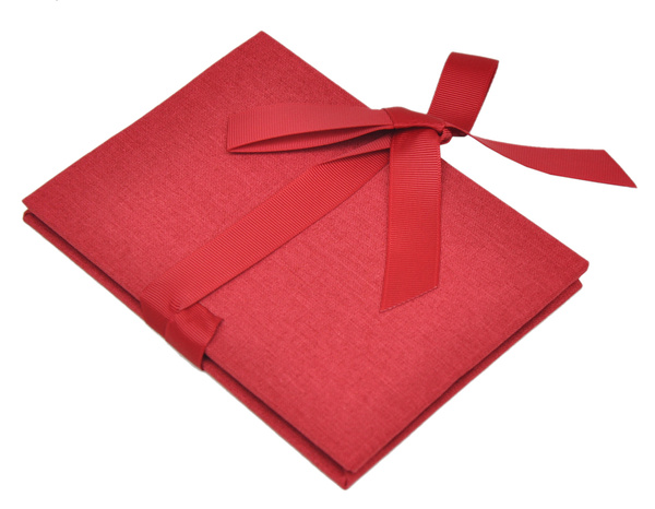 Album na zdjęcia harmonijka jamnik na 12 zdjęć w rozmiarze 10x15 cm -  LINEN MAGENTA - Czerwony - materiał - płótno