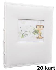 Album tradycyjny DBCS20 WHITE - ecru - kremowe karty - Komunia