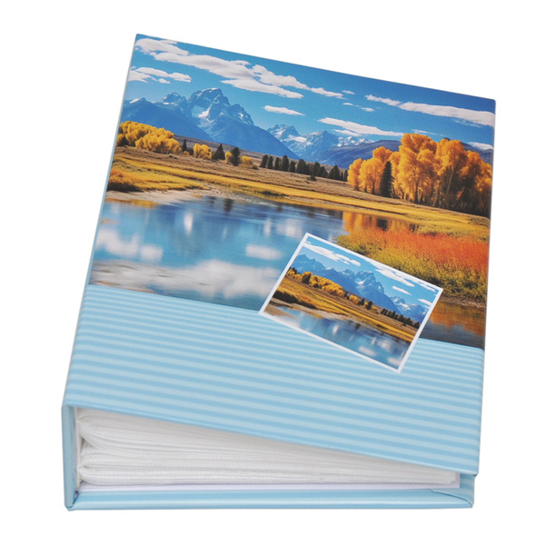 Album na 100 zdjęć w rozmiarze 10x15 cm do wsuwania - 10x15/100 AUTUMN - klejony - niebieski - jesienne widoczki
