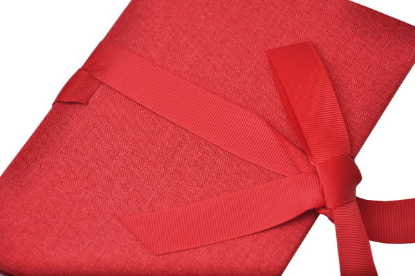 Album na zdjęcia harmonijka jamnik na 12 zdjęć w rozmiarze 10x15 cm -  LINEN MAGENTA - Czerwony - materiał - płótno