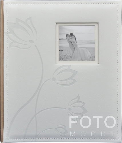 Album tradycyjny DBCS20 FLOWER - biały - kremowe karty