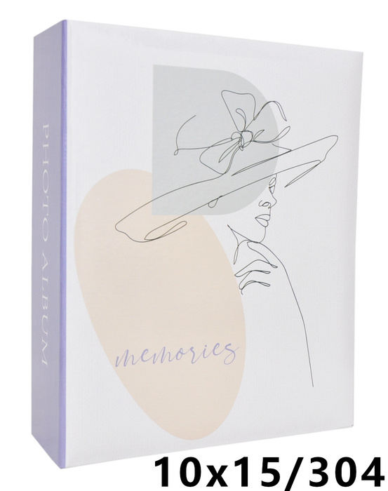Album na zdjęcia 304 zdjęcia w rozmiarze 10x15 cm FACE - 10x15/304 - klejony - kremowy - nowoczesny motyw