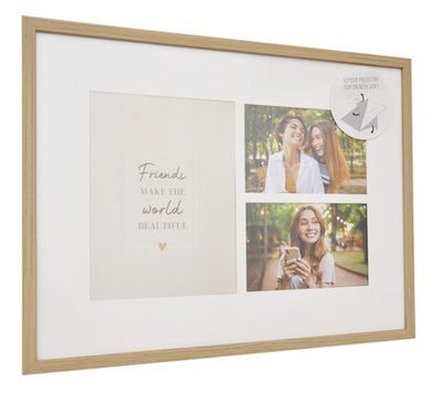 Ramka na zdjęcia w formacie 30x40cm lub galeria na 3 zdjęcia różnych rozmiarach (1- 15x21 cm oraz 2- 10x15 cm) - nature