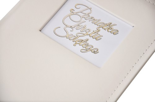 Album na zdjęcia w rozmiarze 15x21 cm - 50 zdjęć do wsuwania - WHITE - Ecru - Chrzest - Pamiątka Chrztu Świętego