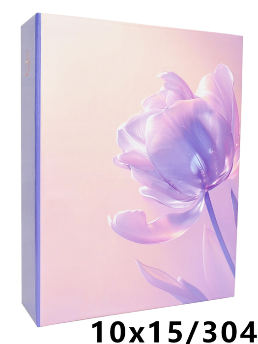 Album na zdjęcia w rozmiarze 10x15 - 304 zdjęcia do wsuwania - 10x15/304 DREAM FLOWER- różowy - kwiaty