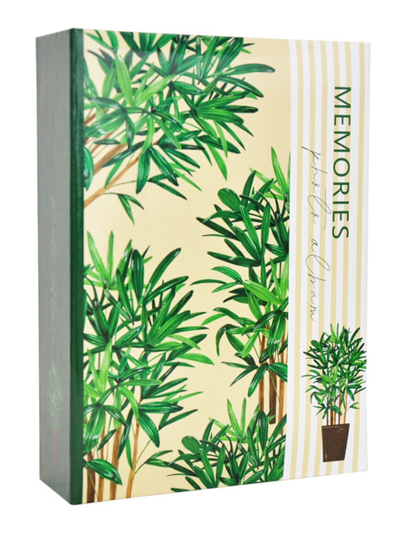 Album na 100 zdjęć w rozmiarze 10x15 cm do wsuwania - 10x15/100 GREEN GRASS  - klejony - jasny - kwiaty