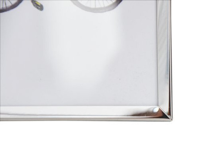 Ramka aluminiowa podwójna na dwa zdjęcia 2x 10x15cm - srebrna/chromowana - ssb10/2