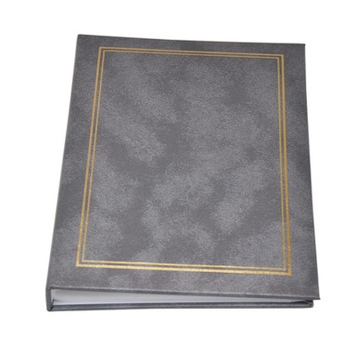 Album na 36 zdjęć w rozmiarze 15x21 cm do wsuwania 15x21/36 CLASSIC- szary - złota ramka
