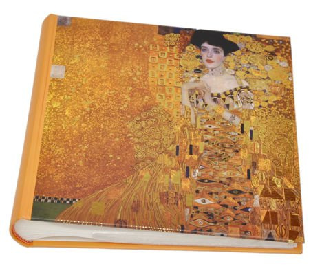 Album na 200 zdjęć w rozmiarze 10x15 cm - pomarańczowy - Adele - obraz - Gustaw Klimt