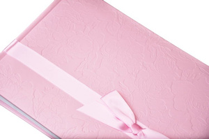 Album tradycyjny FA 5196 SILK RIBBON - Różowy - białe karty