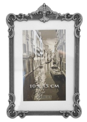 Mosiężna ramka na zdjęcia w formacie 10x15 cm - kolor srebrny  - RM2446S